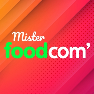logo mister foodcom sur fond de couleur