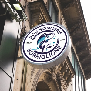enseigne poissonnerie borriglionne nice