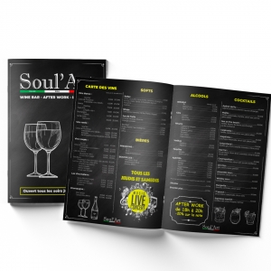 menu du restaurant soulart antibes