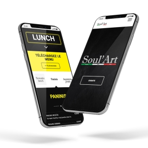soulart antibes, site internet mobile